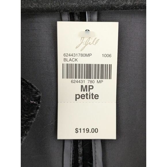 J. Jill Women's Size MP Velvet Jacket w/ Asian Knot Frog Closure & Buttons ~ New - Picture 13 of 15